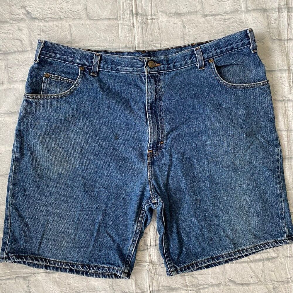 Denim Backroad Blues men 42 pull on jean shorts 100% cotton blue